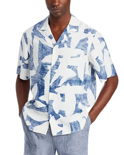 Ps By Paul Smith Printed Camp Shirt In White