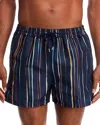 Ps By Paul Smith Printed Drawstring 5.5 Swim Trunks In Blue