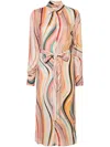Ps By Paul Smith Artist-stripe Midi Dress In Multicolor
