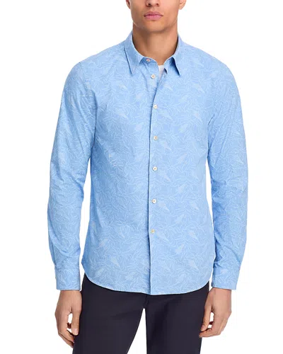Ps By Paul Smith Printed Long Sleeve Shirt In Blue