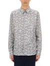 Ps By Paul Smith Ps Paul Smith Printed Shirt In Azure