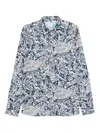 Ps By Paul Smith Printed Shirt In Blue