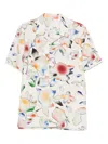 Ps By Paul Smith Paul Smith Floral Print Short Sleeved Casual Fit Button Down Shirt In Neutral
