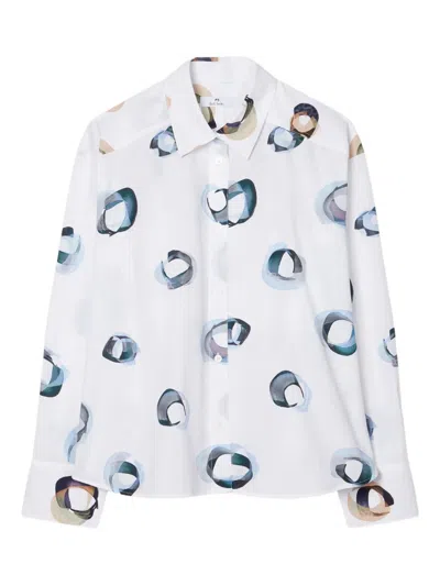 Ps By Paul Smith Printed Shirt In White