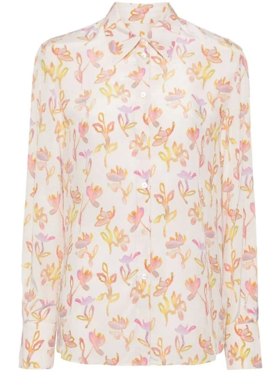 Ps By Paul Smith Printed Shirt In White