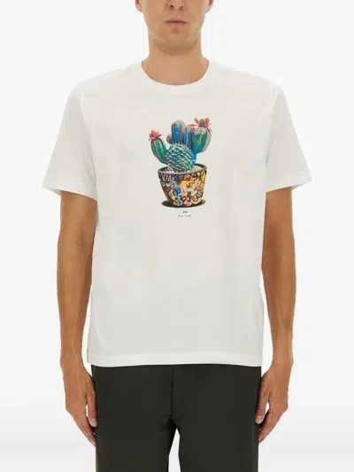 Ps By Paul Smith Printed Short-sleeved T-shirt In White