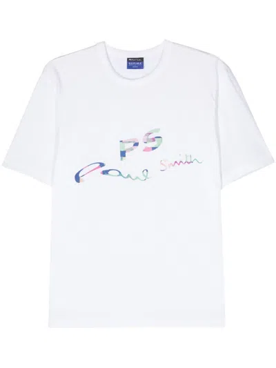 Ps By Paul Smith Printed Tshirt In White