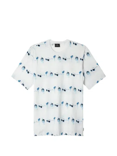 Ps By Paul Smith Ps Paul Smith Printed Cotton T-shirt In White