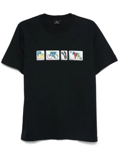 Ps By Paul Smith Black Printed T-shirt