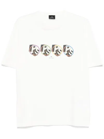 Ps By Paul Smith Ps Circle-logo-print T-shirt In White
