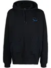 Ps By Paul Smith Embroidered-logo Long-sleeve Hoodie In Schwarz