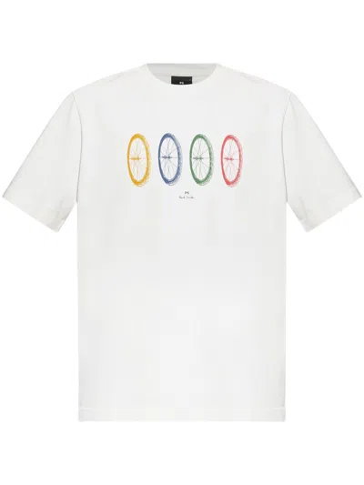 PS BY PAUL SMITH PS PAUL SMITH BIKE TYRES COTTON T-SHIRT