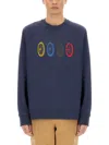 Ps By Paul Smith Ps Paul Smith "bike Wheel" Sweatshirt In Blue