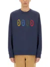 Ps By Paul Smith Ps Paul Smith "bike Wheel" Sweatshirt In Blue
