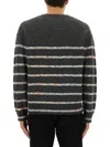 Ps By Paul Smith Ps Paul Smith Black Wool Sweater In Animal Print