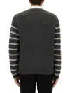 Ps By Paul Smith Ps Paul Smith Black Wool Sweater In Animal Print