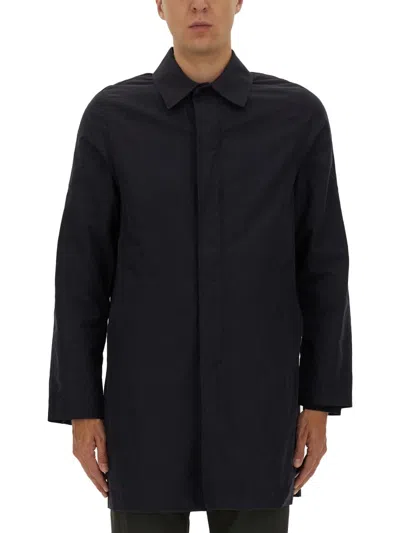 Ps By Paul Smith Ps Paul Smith Blue Cotton Nylon Trenches In Black
