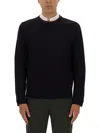 Ps By Paul Smith Ps Paul Smith Classic Crew Neck Shirt With Subtle Embroidered Logo In Brown