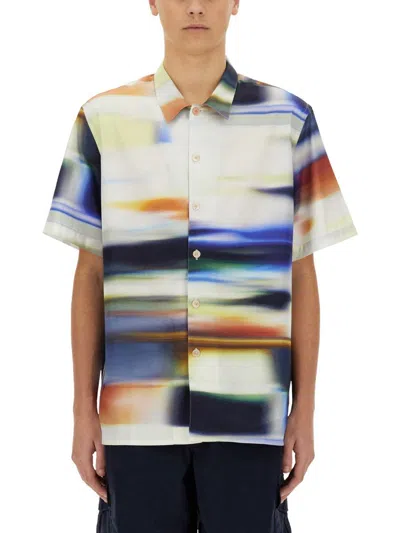 Ps By Paul Smith Ps Paul Smith Bowling Shirt In Multicolour