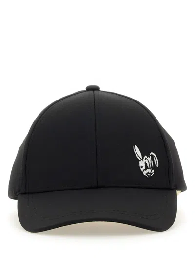 Ps By Paul Smith Ps Paul Smith Bunny Embroidered Baseball Cap In Black