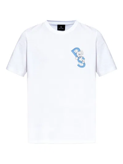 Ps By Paul Smith Ps Paul Smith Bunny Repeat Cotton T-shirt In White
