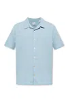 Ps By Paul Smith Short-sleeved Organic Cotton Shirt In Blue