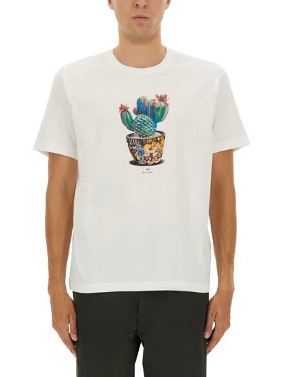 PS BY PAUL SMITH PS PAUL SMITH CACTUS PRINT T-SHIRT