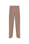 Ps By Paul Smith Check Palazzo Trousers In Beige