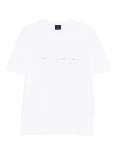 Ps By Paul Smith Ps Paul Smith Circles Organic Cotton T-shirt In White