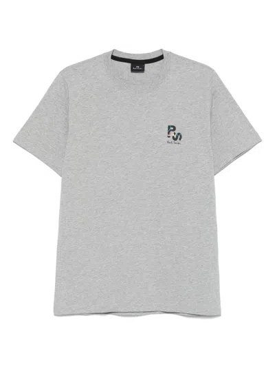 Ps By Paul Smith Ps Paul Smith Logo Cotton T-shirt In Grey