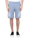 Ps By Paul Smith Ps Paul Smith Cotton Bermuda Shorts In Blue
