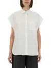 Ps By Paul Smith Ps Paul Smith White Cotton Shirt With Short Rolled Sleeves In White