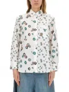 Ps By Paul Smith Ps Paul Smith Floral Print Cotton Shirt In White