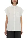 Ps By Paul Smith Ps Paul Smith White Cotton Shirt With Short Rolled Sleeves In White