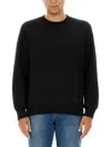 Ps By Paul Smith Black Cotton Sweatshirt With Embossed Design