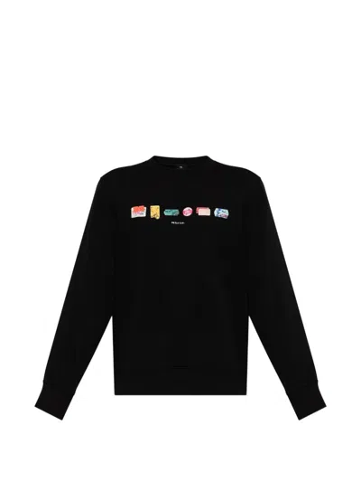 Ps By Paul Smith Ps Paul Smith Graphic Printed Crewneck Sweatshirt In Black