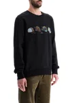 Ps By Paul Smith Crewneck Cycling Sweatshirt In Black