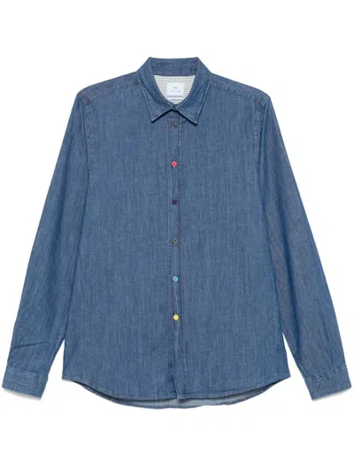 Ps By Paul Smith Ps Paul Smith Denim Cotton Shirt In Blue