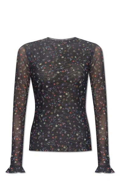 Ps By Paul Smith Ps Paul Smith Woman T-shirt Black Size M Polyamide, Elastane In Multi