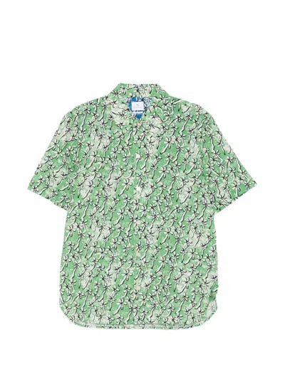 Ps By Paul Smith Ps Paul Smith Field Floral Cotton Shirt In Green