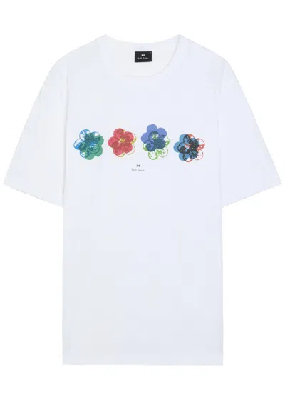 Ps By Paul Smith Ps Paul Smith Floral-print Cotton T-shirt In Black