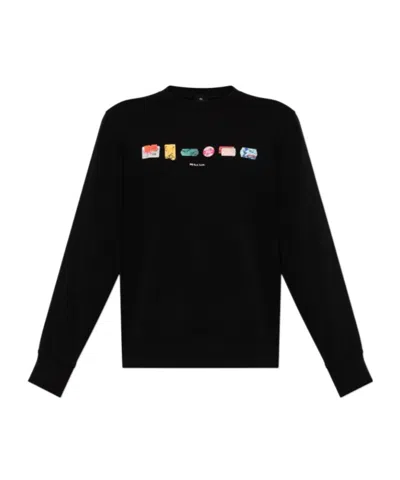 Ps By Paul Smith Ps Paul Smith Graphic Printed Crewneck Sweatshirt In Black