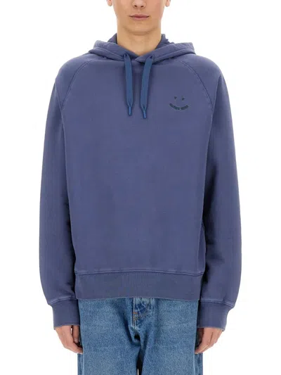 Ps By Paul Smith Ps Paul Smith "happy" Hoodie In Blue