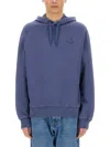 Ps By Paul Smith Ps Paul Smith "happy" Hoodie In Blue