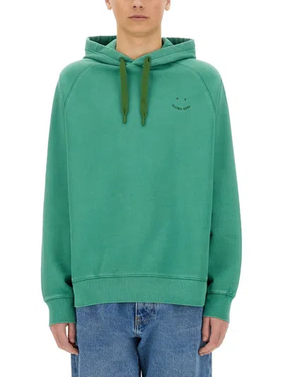 Ps By Paul Smith Ps Paul Smith "happy" Hoodie In Green