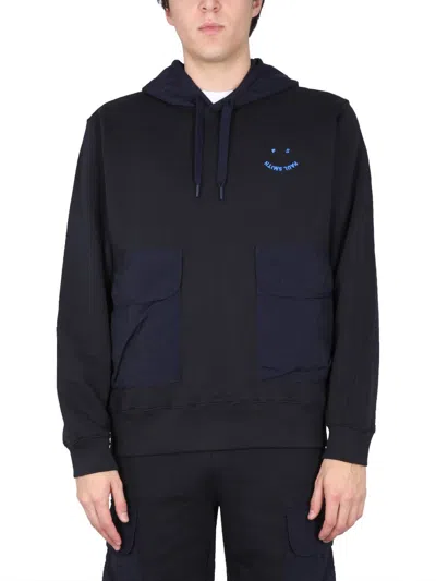Ps By Paul Smith Ps Paul Smith "happy" Sweatshirt In Blue