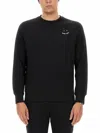 Ps By Paul Smith Happy-embroidered Sweatshirt In Black