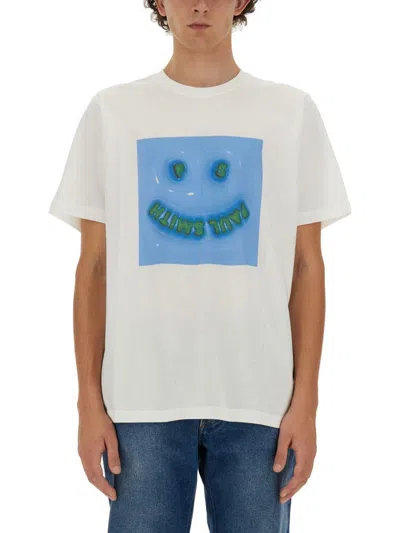 Ps By Paul Smith Ps Paul Smith Happy T-shirt In White