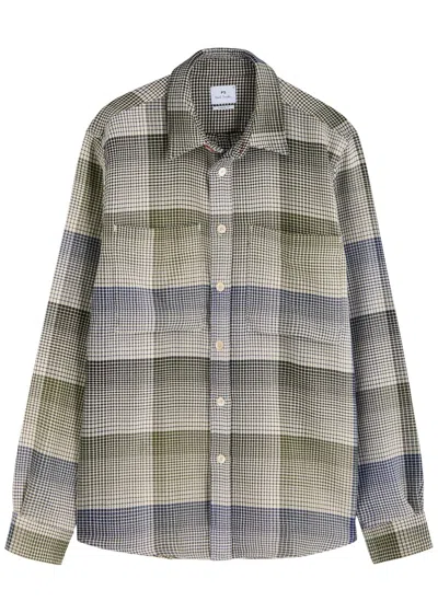 Ps By Paul Smith Ps Paul Smith Hounds Tooth Cotton Shirt In Multicoloured