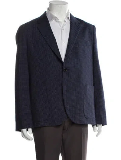 Pre-owned Ps By Paul Smith Ps Paul Smith Houndstooth Print Sport Coat In Blue